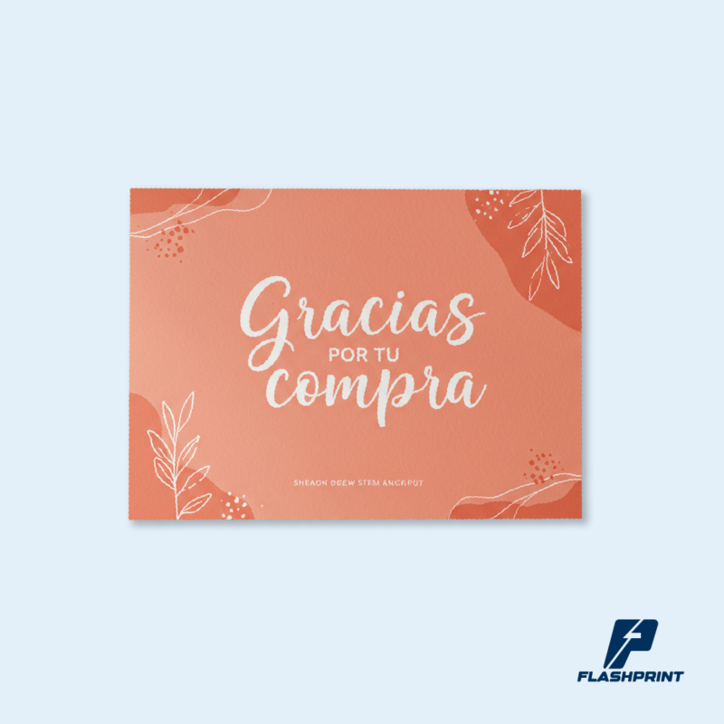 alt="tarjeta de agradecimiento personalizada con logo de empresa y mensaje inspirador"