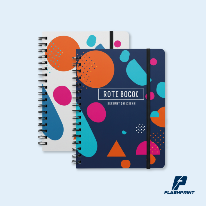alt="cuaderno anillado personalizado con portada full color y espiral"