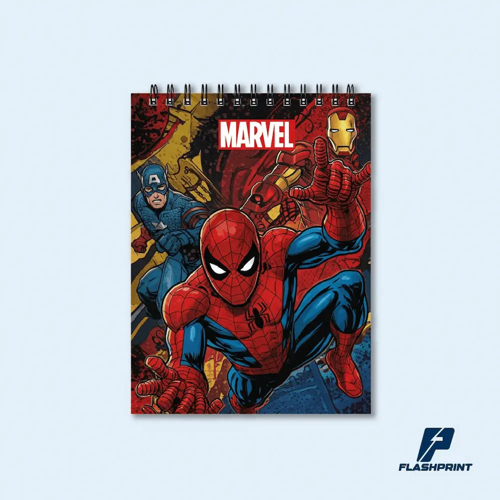 block de notas personalizado alt"bloc de notas personalizado con espiral y diseño corporativo"