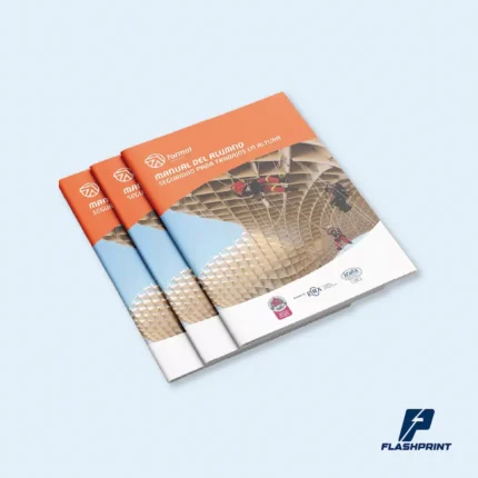 alt="Manuales personalizados empresariales encuadernación artesanal tapa cartulina impresión full color"