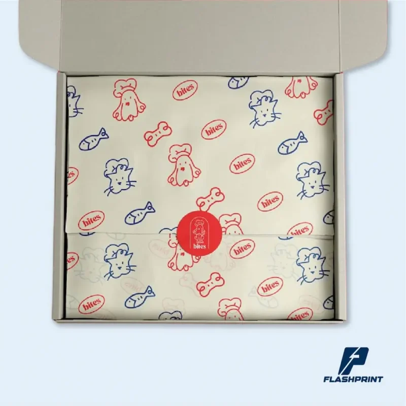 alt="papel monolúcido personalizado con logotipo, ideal para empaque de productos"