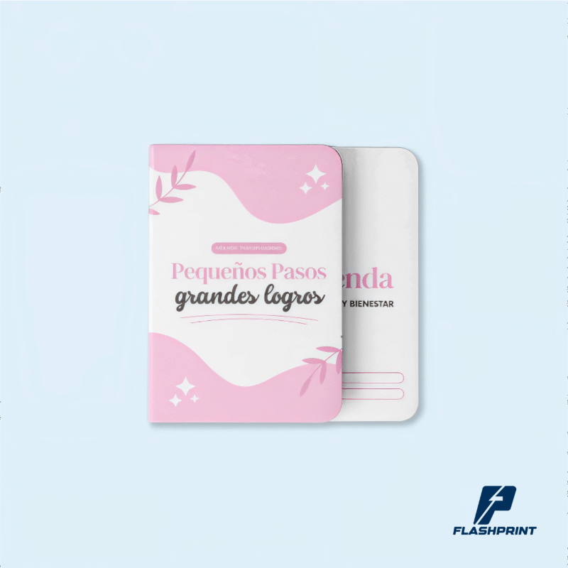 alt="Agenda personalizada con logo encuadernada tapa dura diseño elegante"