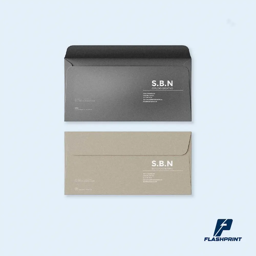 sobre corporativo alt="Sobre corporativo impreso en papel bond con diseño personalizado a color"