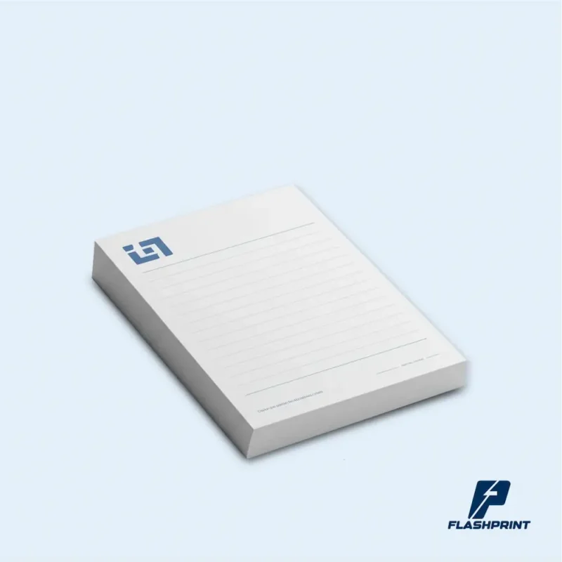 alt="taco de hojas personalizado con diseño corporativo y logo de empresa"