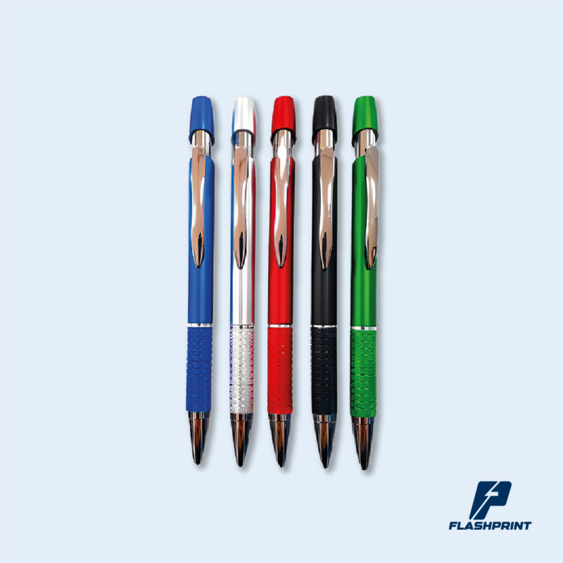 alt="lapicero con clip y punta plateada modelo 116B personalizado para empresas, regalos promocionales y eventos corporativos"