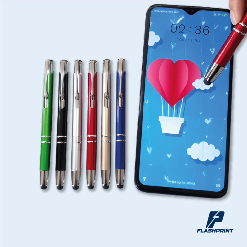 alt="lapicero plástico con touch y tinta azul"
