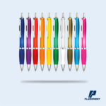 Lapicero de Plástico Cuerpo de Color y Detalles Metálicos