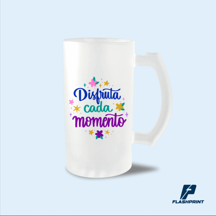 alt="Chop de vidrio pavonado degradado de 16oz con diseño moderno y acabado mate, perfecto para personalización con logo, merchandising exclusivo, regalos corporativos y uso en bares o restaurantes"