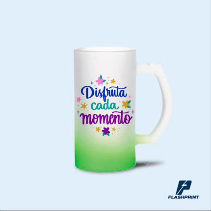 alt="Chop de vidrio pavonado degradado de 16oz con diseño moderno y acabado mate, perfecto para personalización con logo, merchandising exclusivo, regalos corporativos y uso en bares o restaurantes"