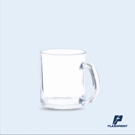 alt="Chop sublimable transparente de vidrio 11oz, ideal para personalización con sublimación de logotipos, frases o diseños creativos."