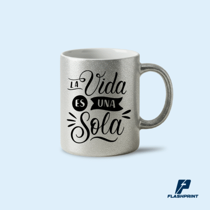 alt="Taza escarchada personalizada full color con interior blanco para sublimación, ideal como regalo o merchandising"