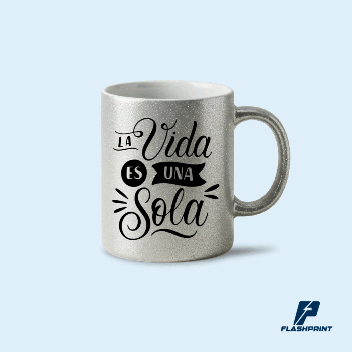 alt="Taza escarchada personalizada full color con interior blanco para sublimación, ideal como regalo o merchandising"