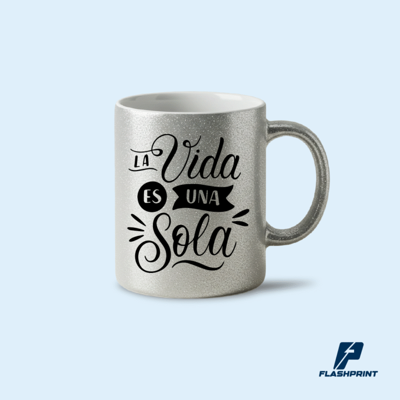 alt="Taza escarchada personalizada full color con interior blanco para sublimación, ideal como regalo o merchandising"