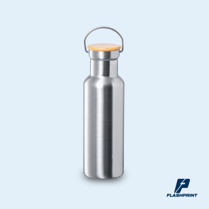 alt="Tomatodo de acero inoxidable 750 ml color negro y plata, elegante y personalizable para regalos corporativos"