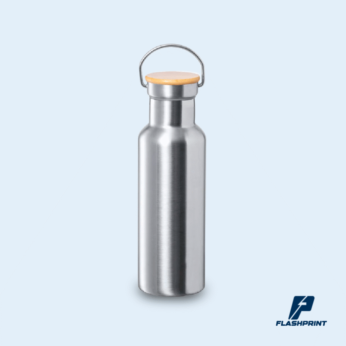 alt="Tomatodo de acero inoxidable 750 ml color negro y plata, elegante y personalizable para regalos corporativos"