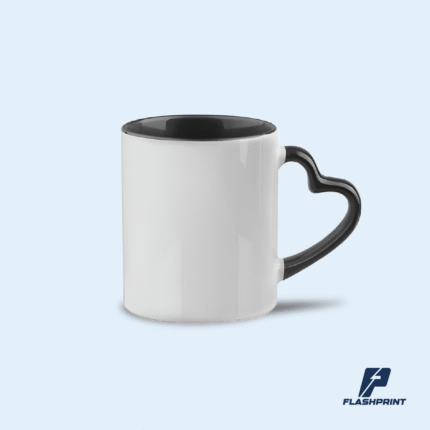alt="taza personalizada con asa en forma de corazón para sublimación full color, ideal para regalos románticos"
