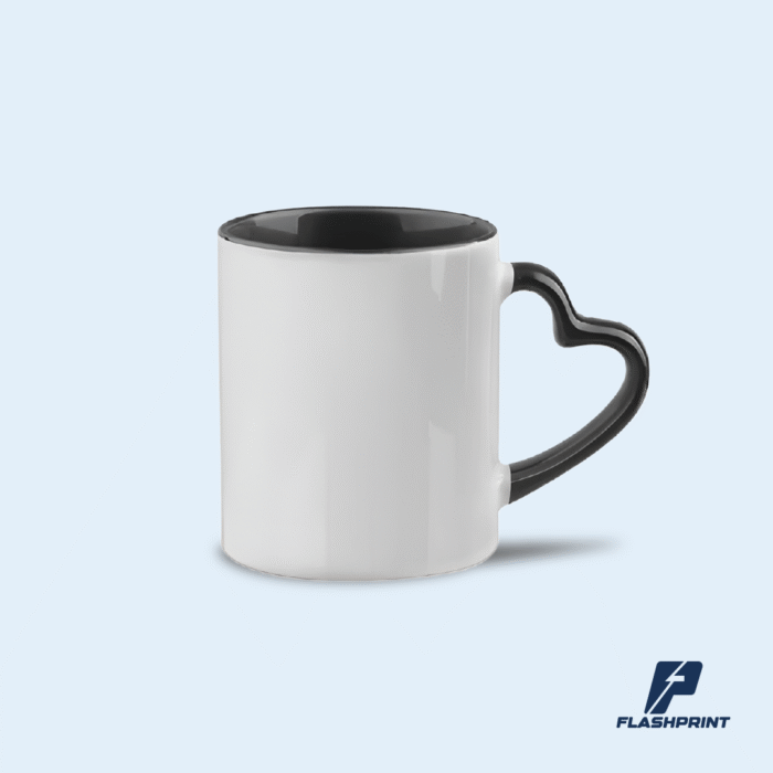 alt="taza personalizada con asa en forma de corazón para sublimación full color, ideal para regalos románticos"