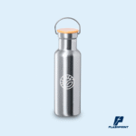 alt="Tomatodo de acero inoxidable 750 ml color negro y plata, elegante y personalizable para regalos corporativos"