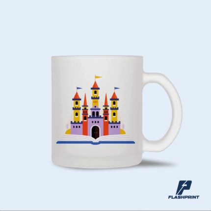 alt="Chop sublimable pavonado de vidrio 11oz con acabado esmerilado elegante, diseñado para personalización a través de sublimación a todo color"